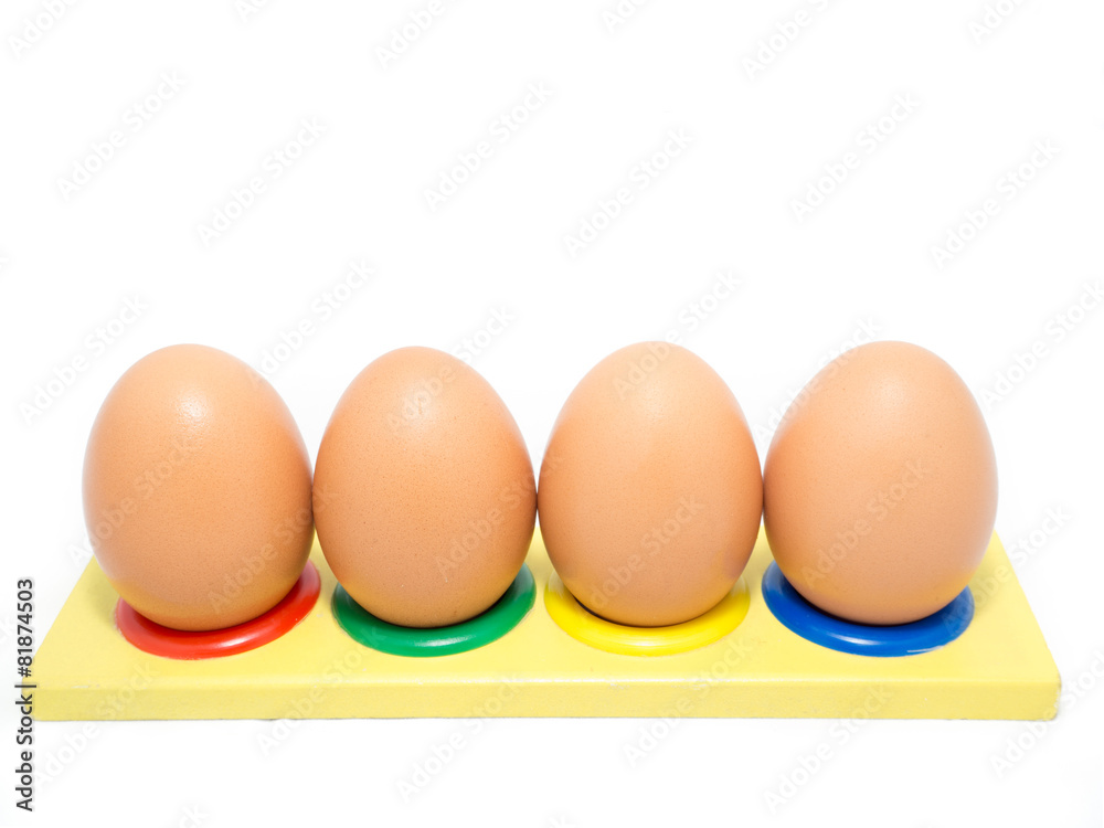 Four Eggs on Coloured Holes