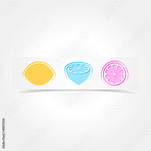 Creative design card with lemons