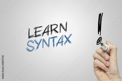 Hand writing learn syntax