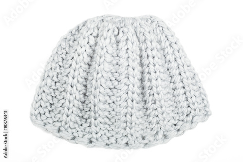 Woolen cap isolated on white background