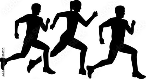 Group of people running