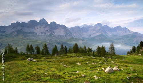 panoramic view from Dolomiti Italy