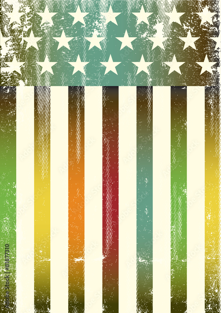 Multicolor textured american flag Multicolor textured american flag