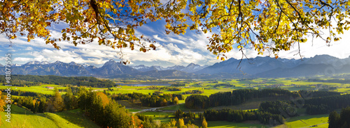 Panorama Landschaft in Bayern im Allgäu bei Füssen #81877595
