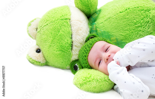 baby and frog toy © candy1812