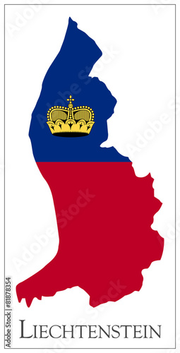 Liechtenstein flag map #81878354