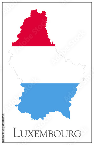 Luxembourg flag map #81878356