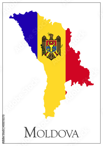 Moldova flag map #81878370