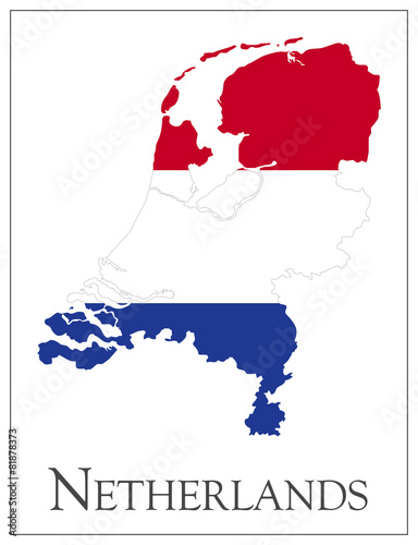 Netherlands flag map #81878373