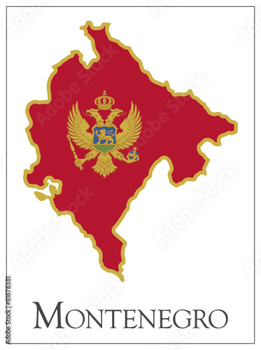 Montenegro flag map #81878381
