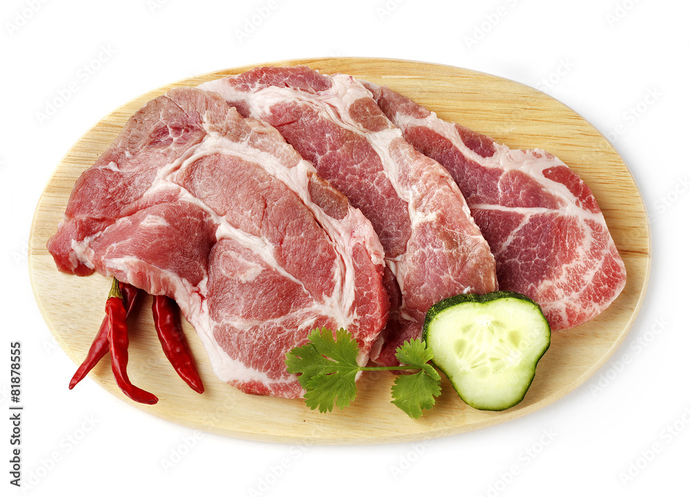 pork meat steaks