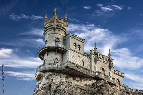 Swallow's nest castle, Crimea, Russia. Medieval knight's castle.