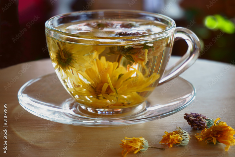 cup of flower tea cup of flower tea