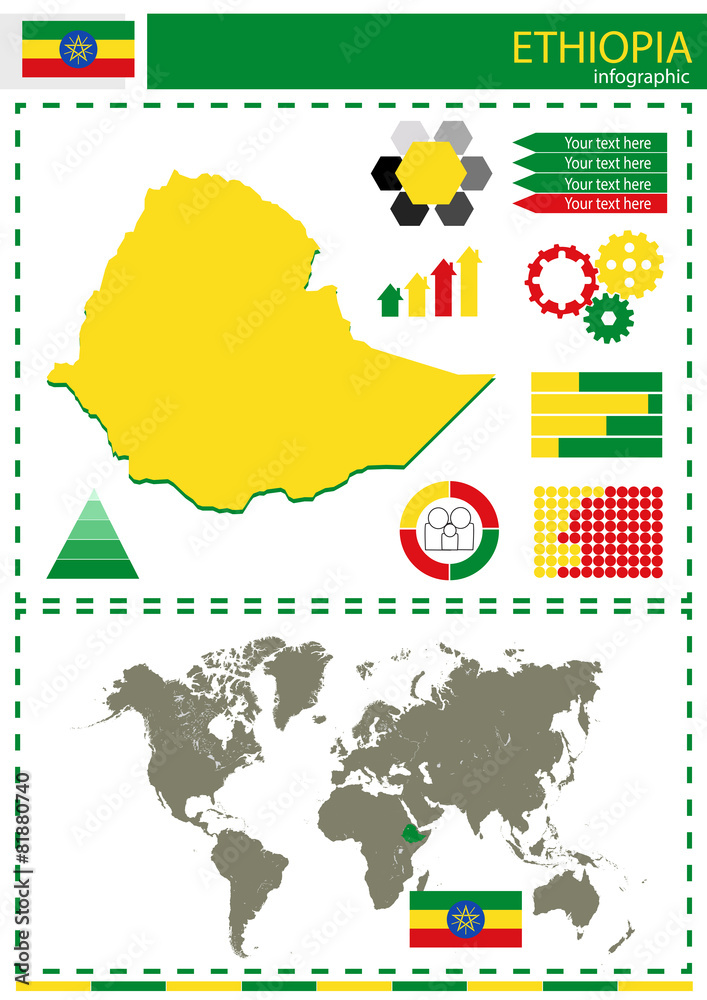 vector Ethiopia illustration country nation national