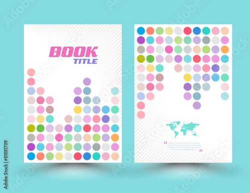 Vector cover template design colourful.
