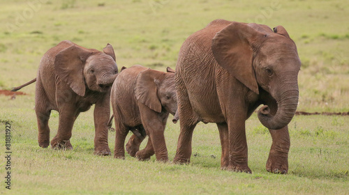 Fototapeta Naklejka Na Ścianę i Meble -  Young African Elephant Friends