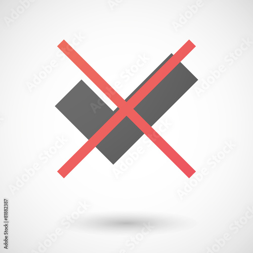 Not allowed icon with a check mark