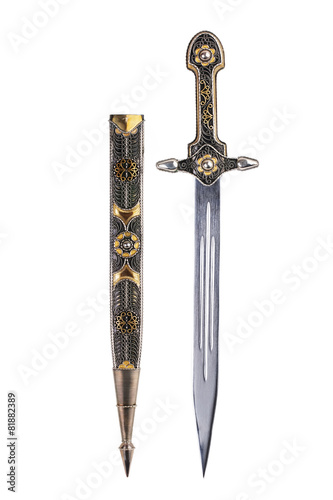 Ancient saber with scabbard