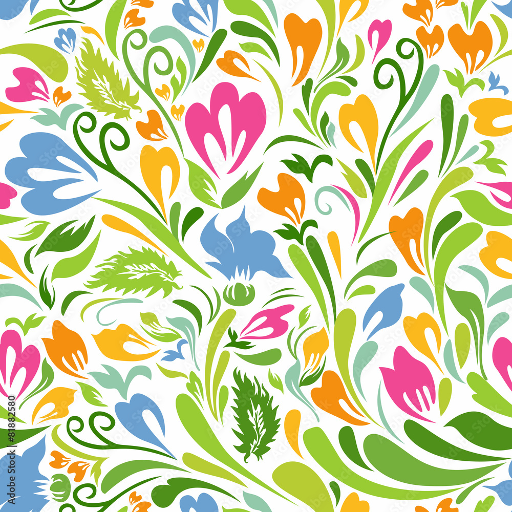 Colorful Floral Seamless Pattern