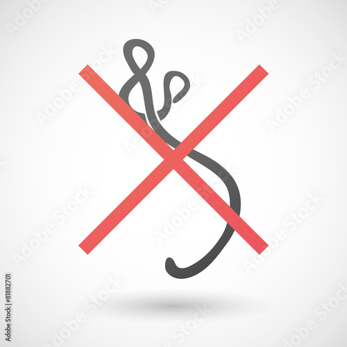Not allowed icon with an ebola sign
