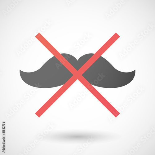 Not allowed icon with a moustache