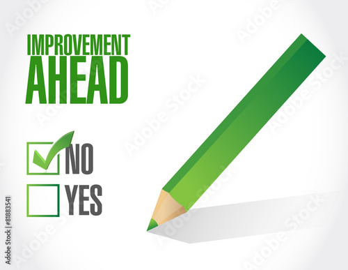 Fotografía no improvement ahead sign illustration