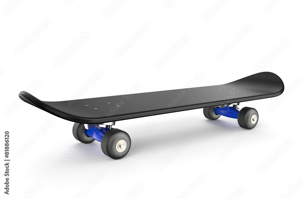 black skateboard