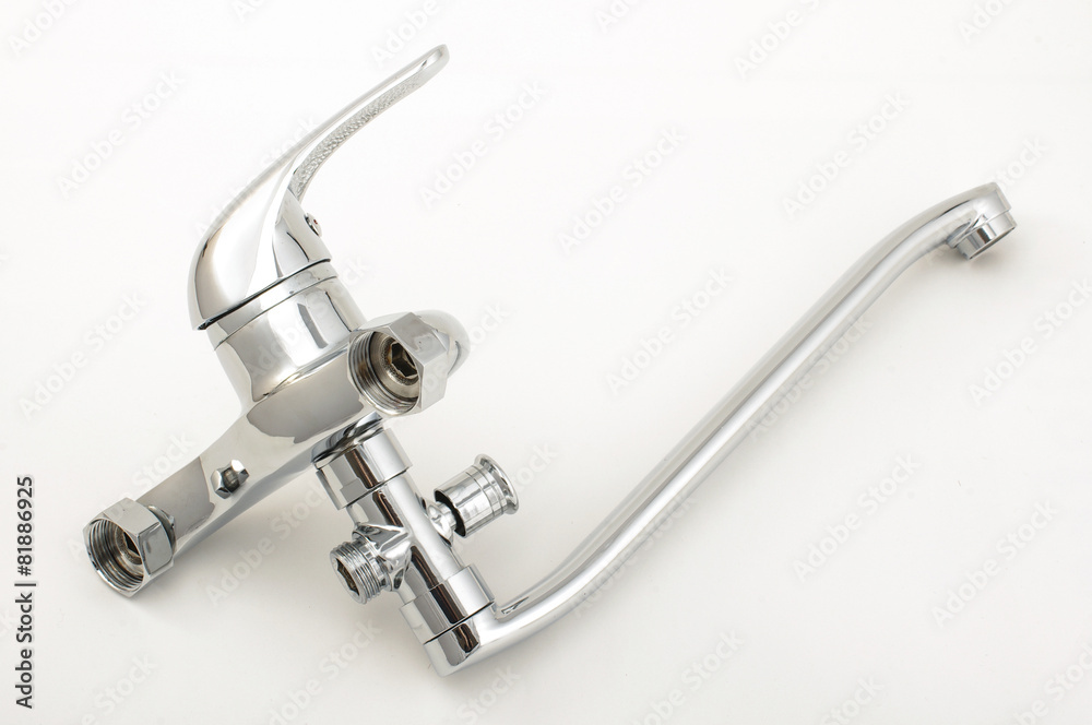 Brand new water tap replacement isolated Brand new water tap replacement isolated