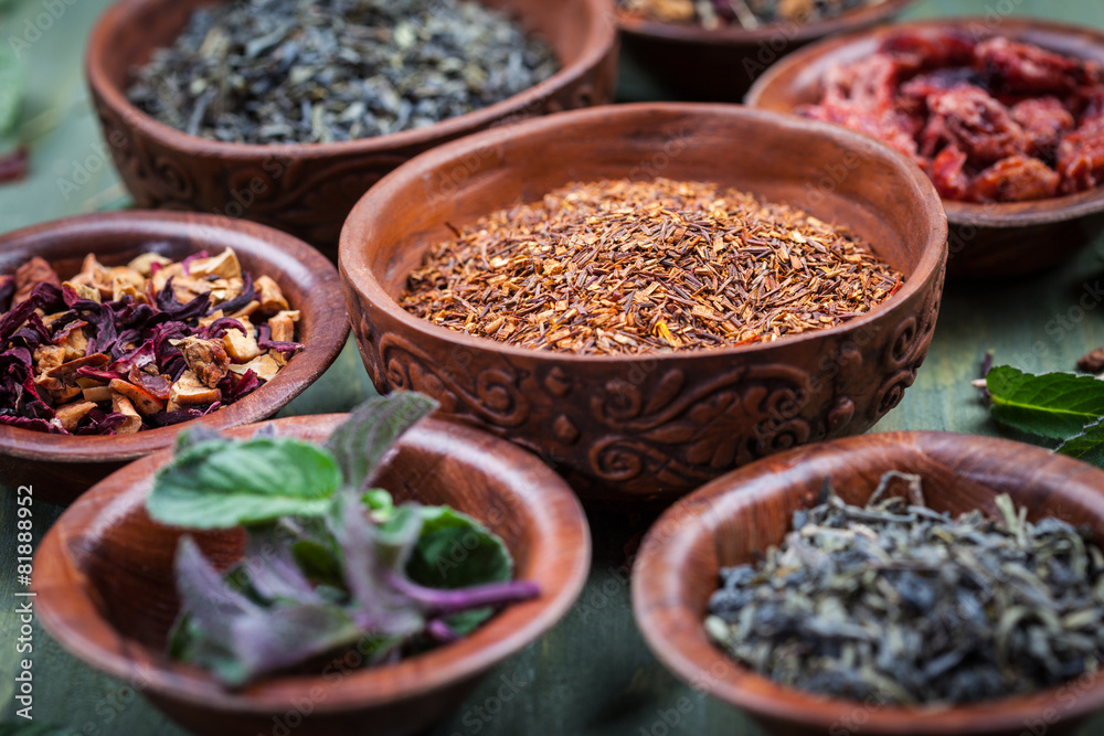 Assortment of dry tea