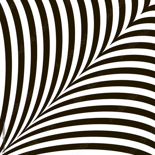Black and White Geometric Vector Shimmering Optical Illusion. Mo