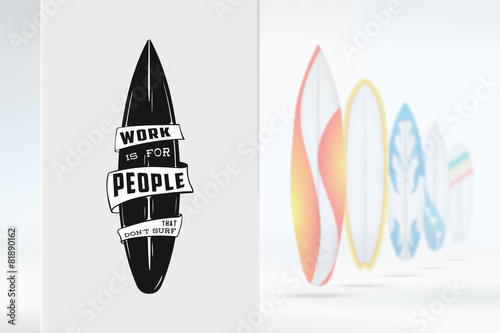 Sketch surfing illustration logo emblem with lettering