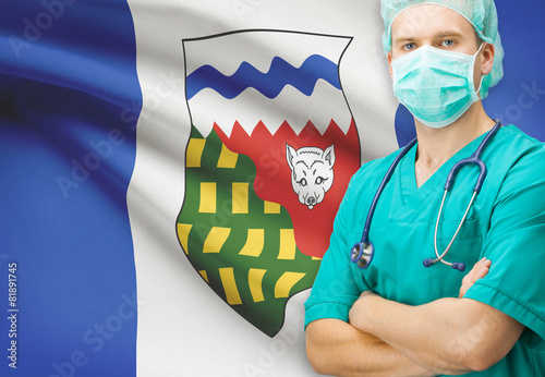 Surgeon with Canadian privinces flags - Northwest Territories photo