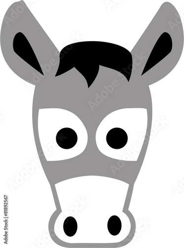 Cartoon donkey head