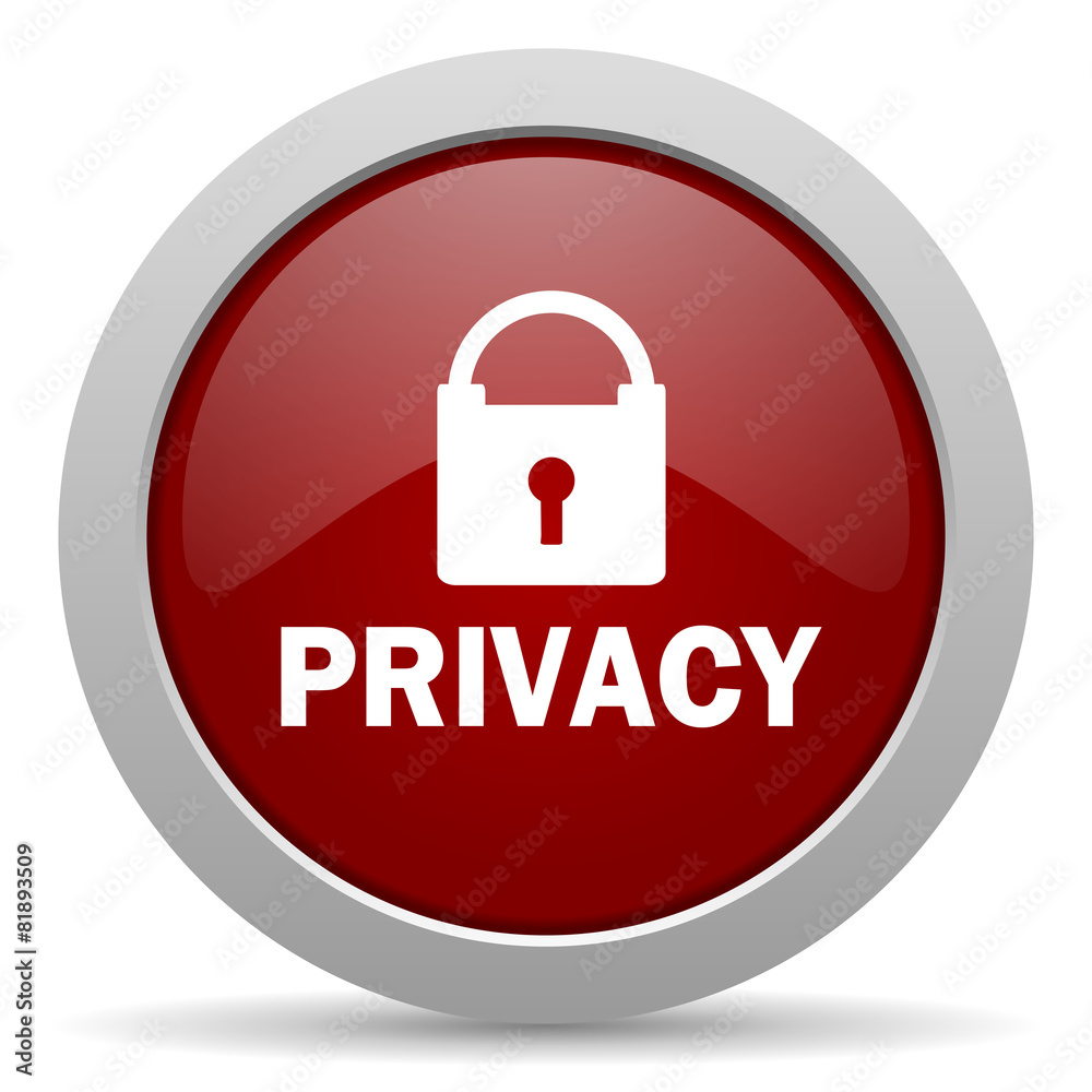 privacy red glossy web icon privacy red glossy web icon
