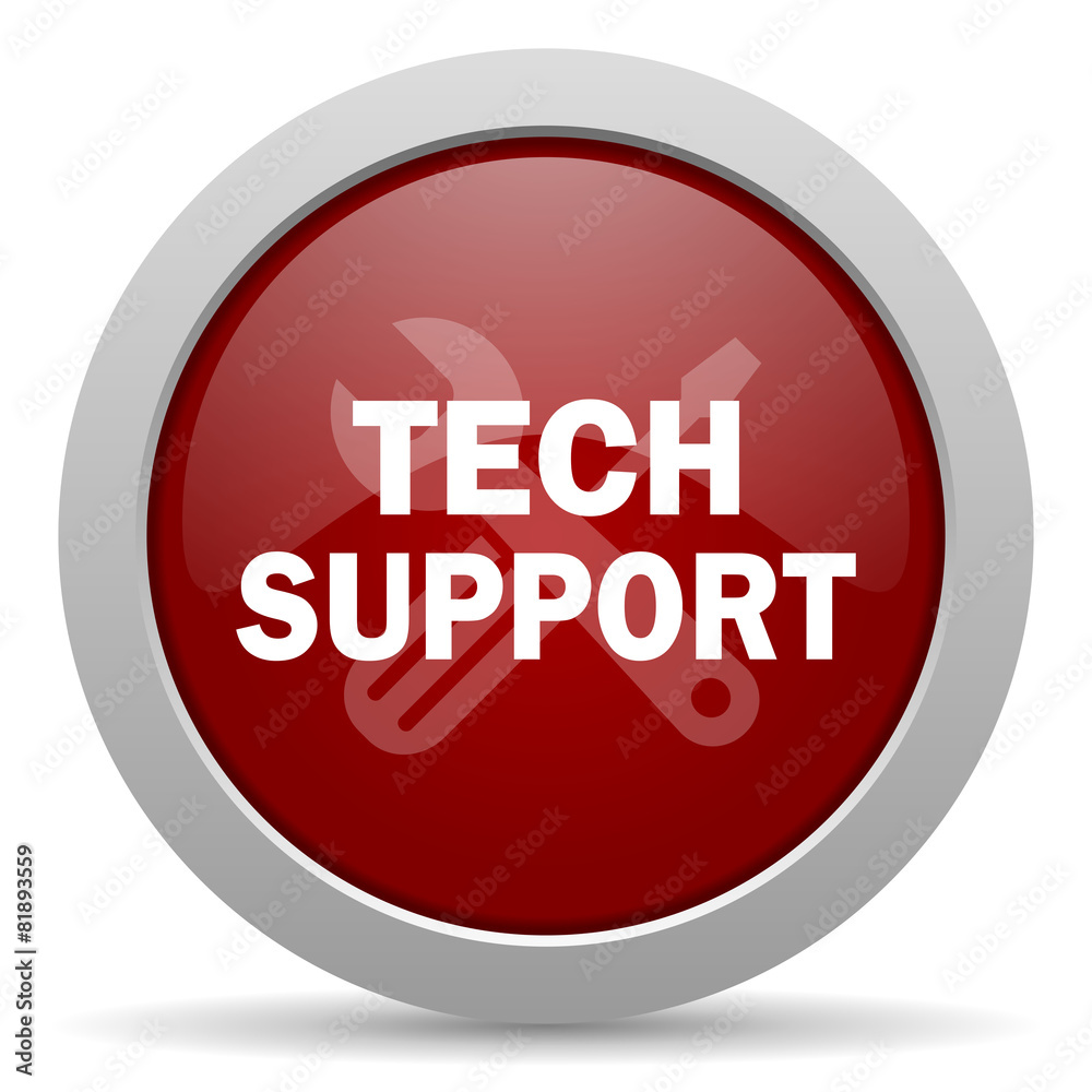 technical support red glossy web icon technical support red glossy web icon