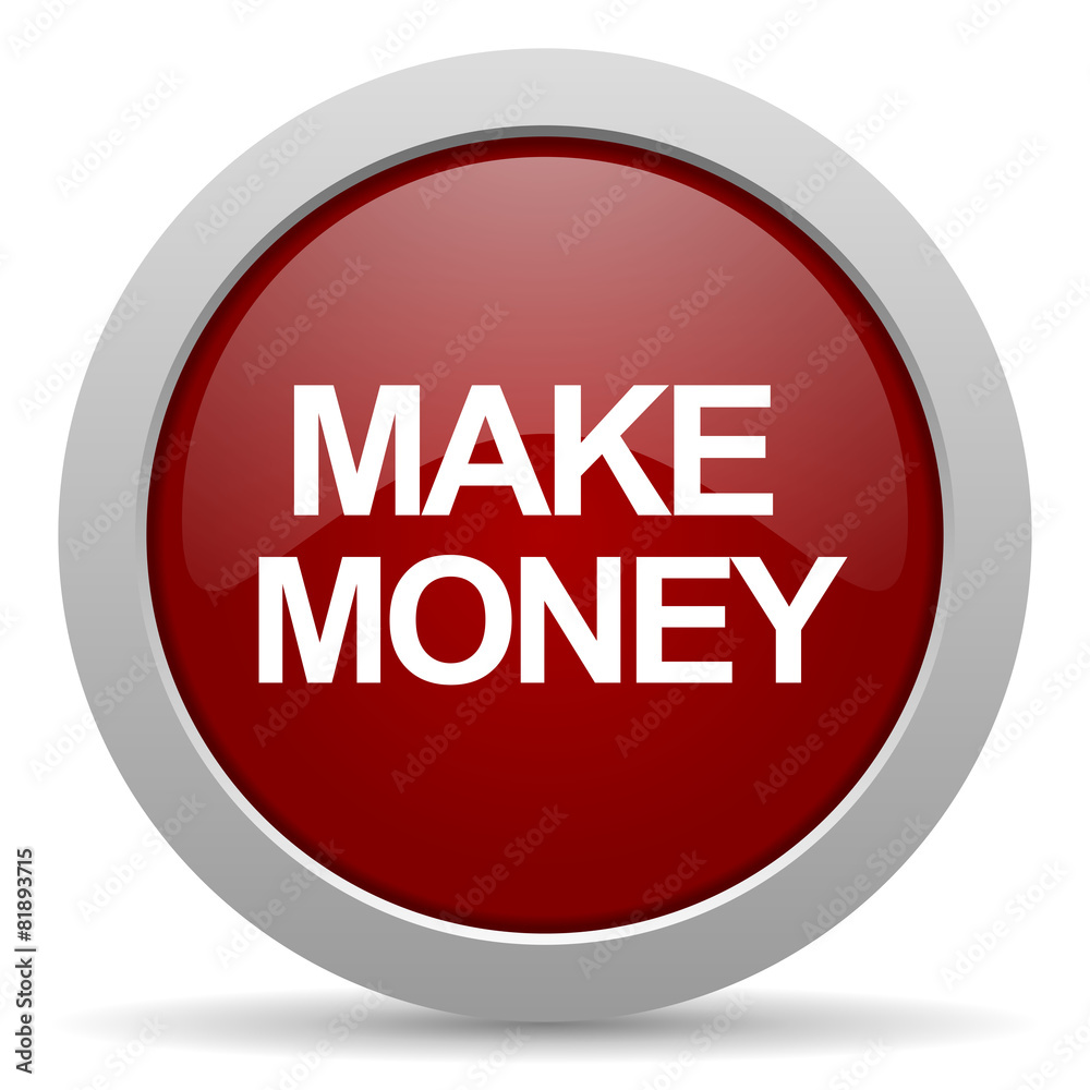 make money red glossy web icon make money red glossy web icon