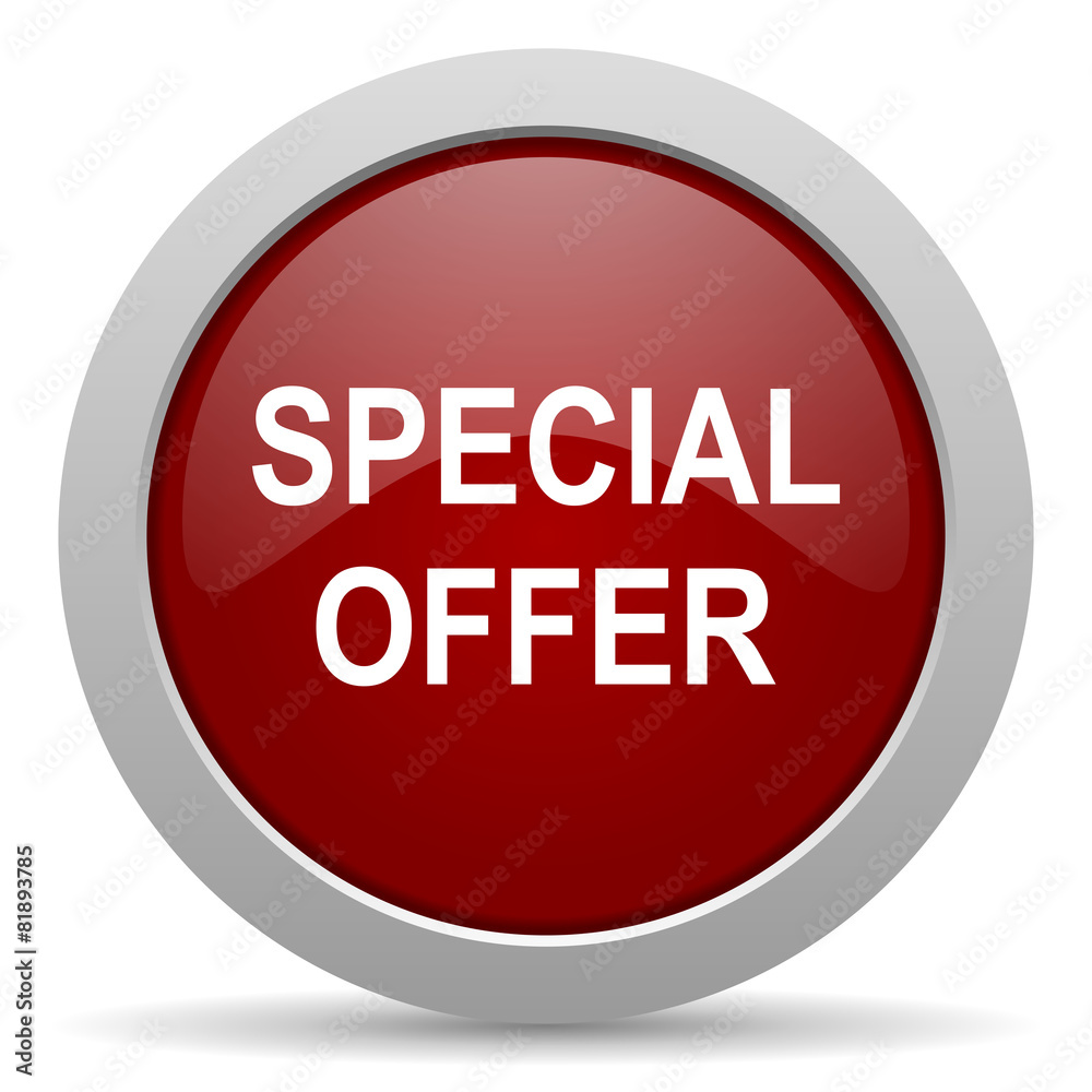 special offer red glossy web icon special offer red glossy web icon