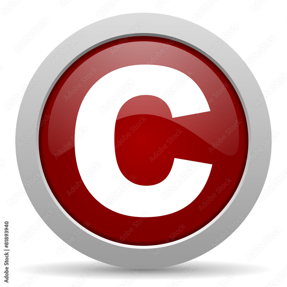 copyright red glossy web icon copyright red glossy web icon