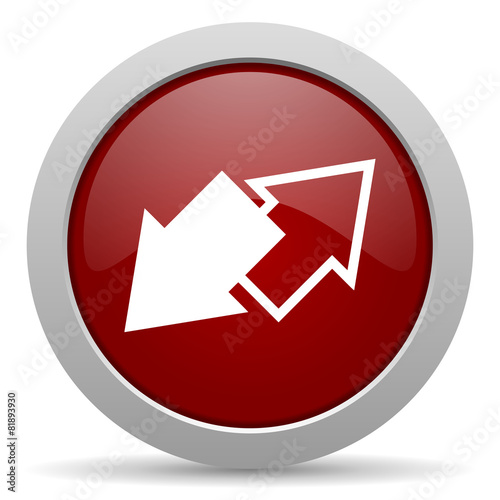 Free Download exchange red glossy web icon - GFXLoad