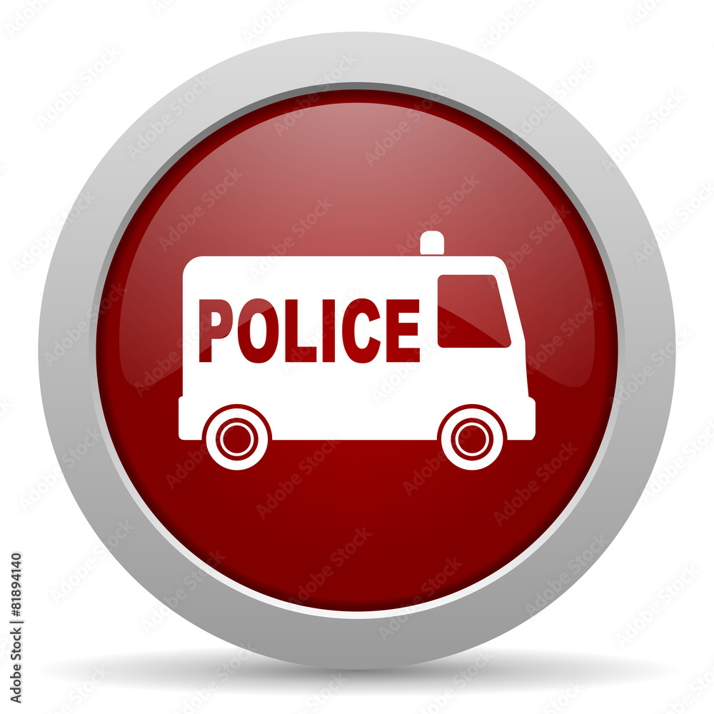police red glossy web icon police red glossy web icon