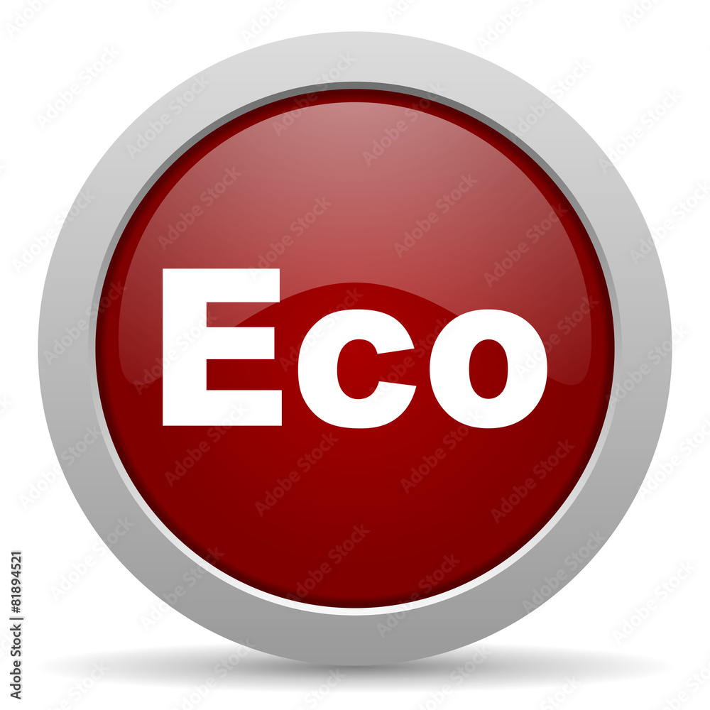 eco red glossy web icon eco red glossy web icon