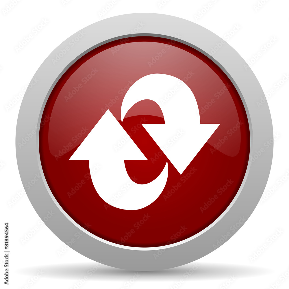 rotation red glossy web icon rotation red glossy web icon