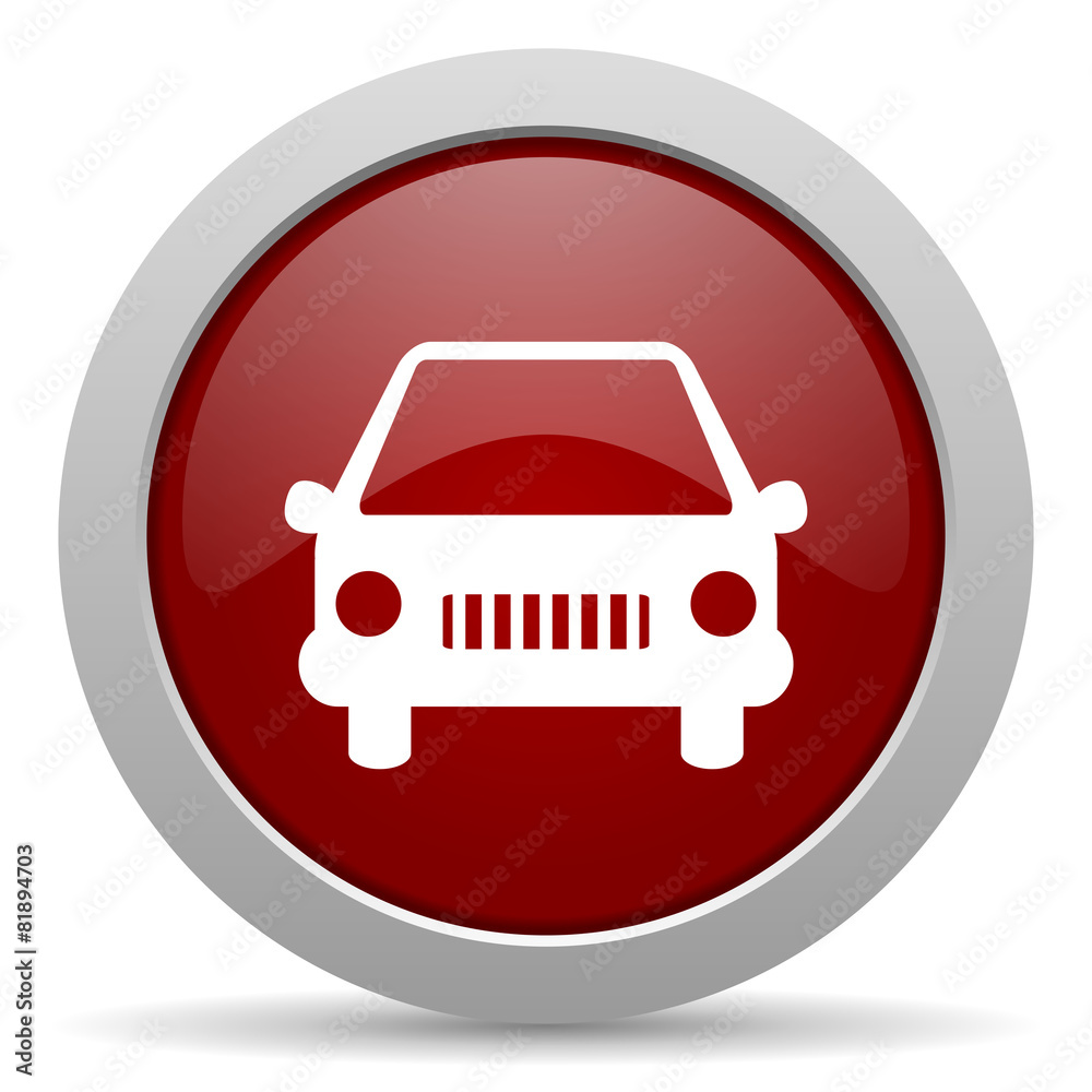car red glossy web icon car red glossy web icon