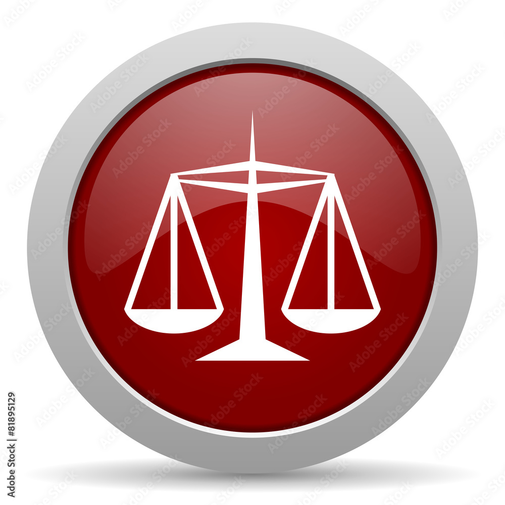 justice red glossy web icon justice red glossy web icon