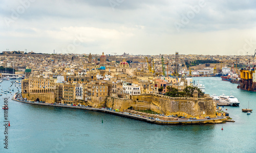 View of Senglea city in Malta photo