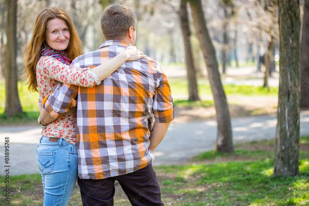 Fototapeta premium Smiling man and woman