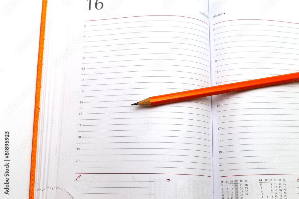 notepad and pencil