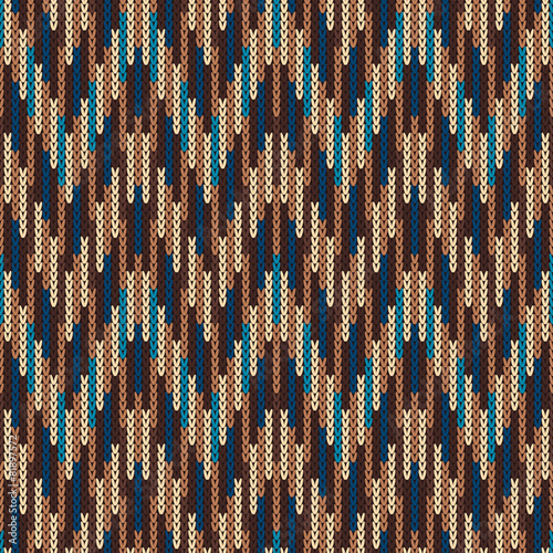 Traditional Fair Isle Pattern. Seamless Knitting Ornament