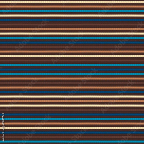 Striped Knitting Pattern. Seamless Vector Background