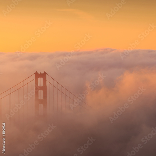 Golden Gate Bridge and downtown San Francisco, USA